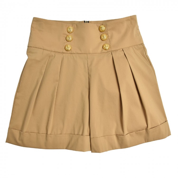 BALMAIN Pantaloncini beige bambina