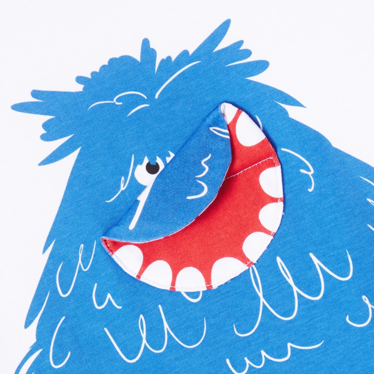 STELLA McCARTNEY T-shirt bianca interattiva con stampa bambino