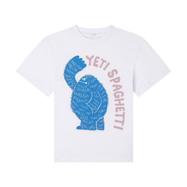 STELLA McCARTNEY T-shirt bianca Yeti Spaghetti bambino
