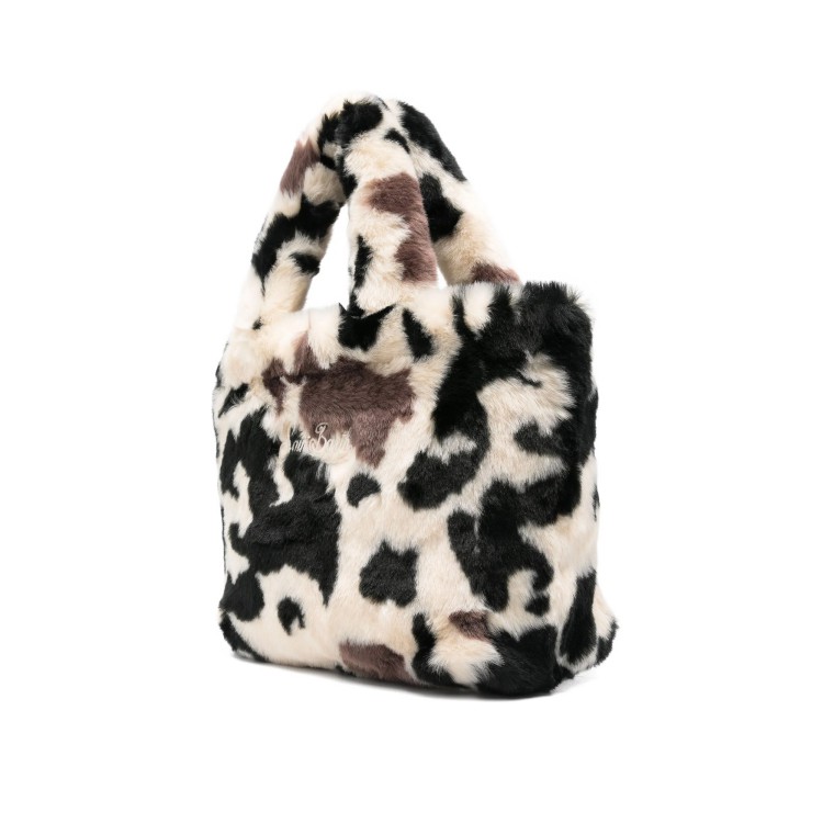 SAINT BARTH Borsa Colette motivo mucca in pelo bambina