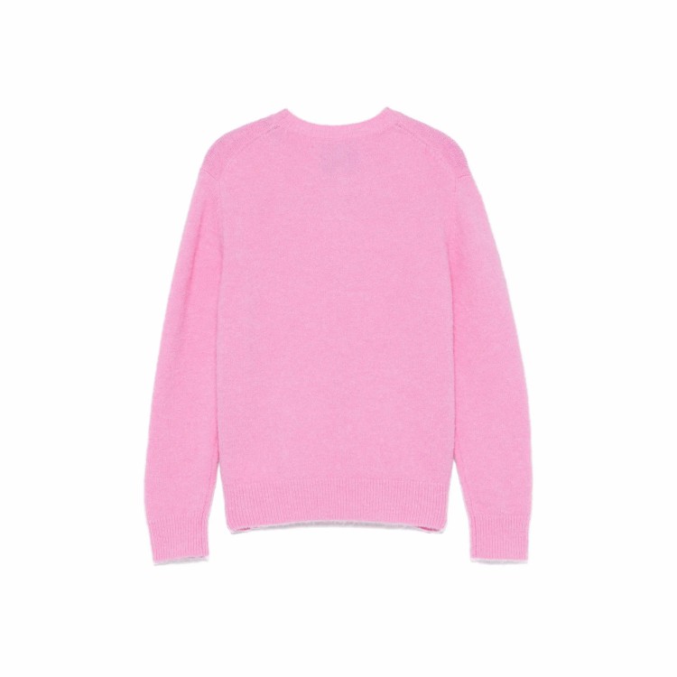 SAINT BARTH Maglione rosa in lana con logo bambina