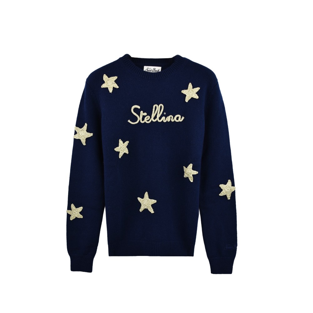 SAINT BARTH Maglione blu...