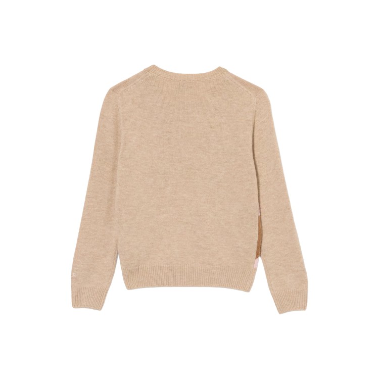 SAINT BARTH Maglione beige "non voglio crescere" giraffa bambina