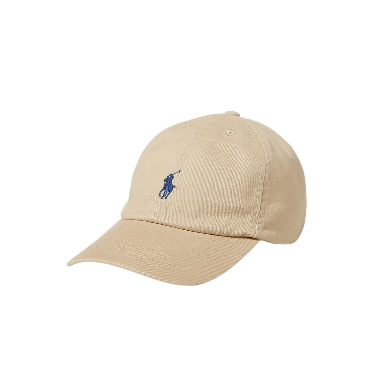 RALPH LAUREN Cappello beige con logo navy bambini