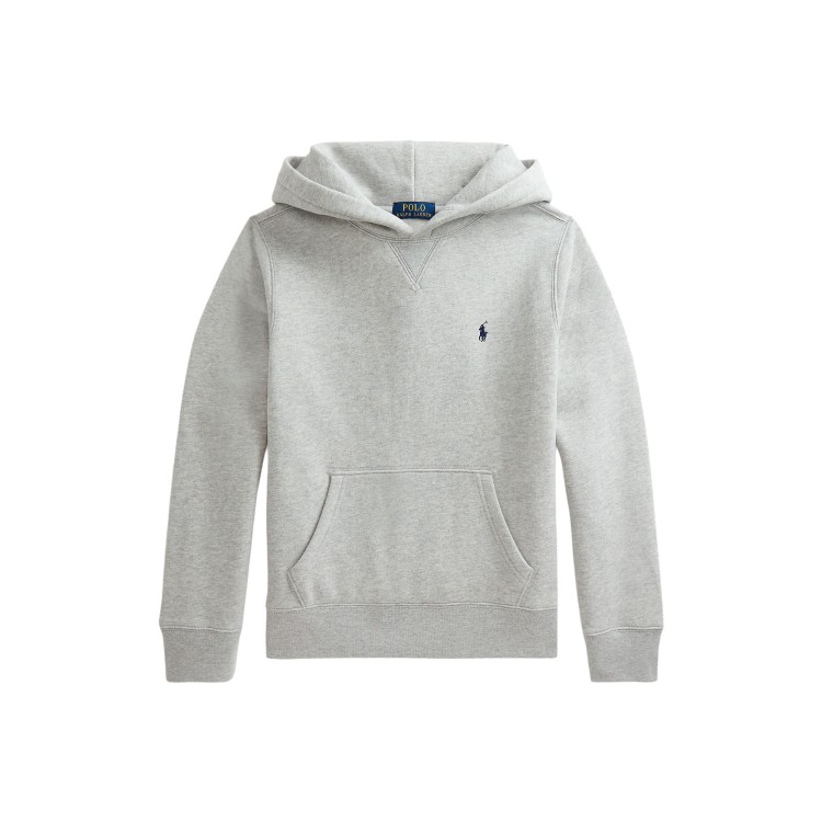 RALPH LAUREN Felpa grigia con cappuccio bambini