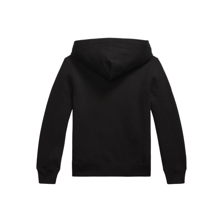 RALPH LAUREN Felpa nera con cappuccio bambini