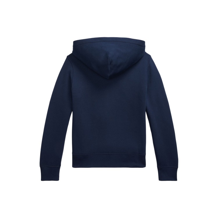 RALPH LAUREN Felpa blu navy con cappuccio bambini