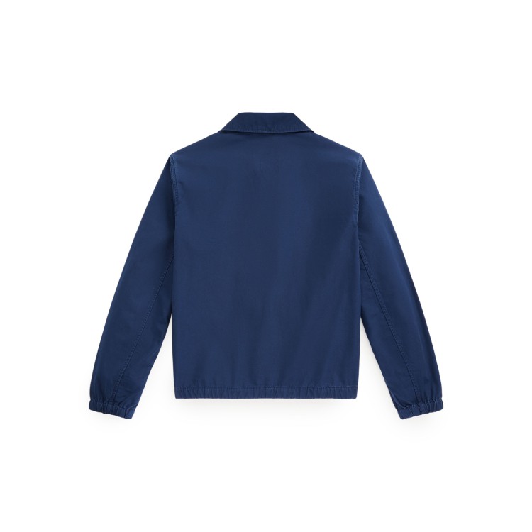 RALPH LAUREN Giacca blu navy in popeline bambino