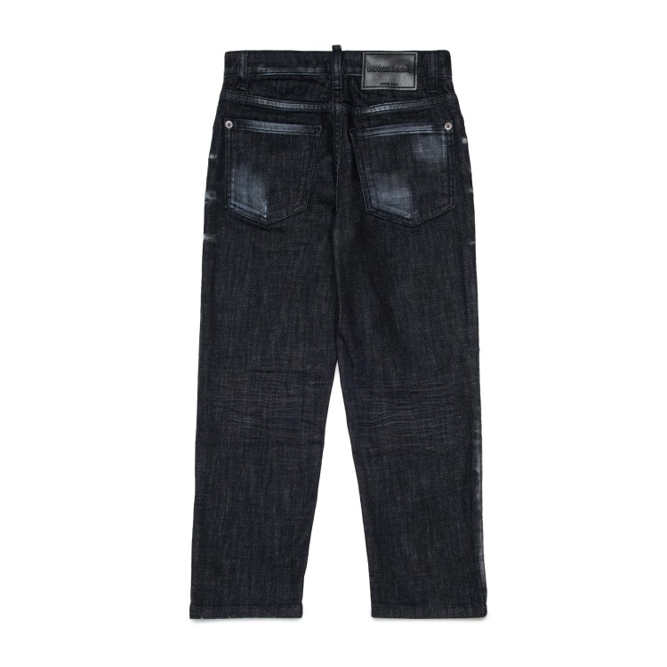 DSQUARED Jeans neri effetto vissuto bambino