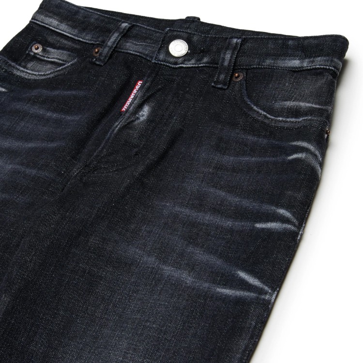 DSQUARED Jeans neri effetto vissuto bambino