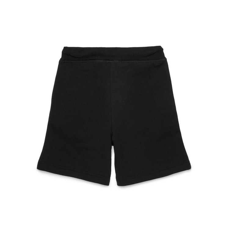 DSQUARED Shorts neri in felpa con logo bambino