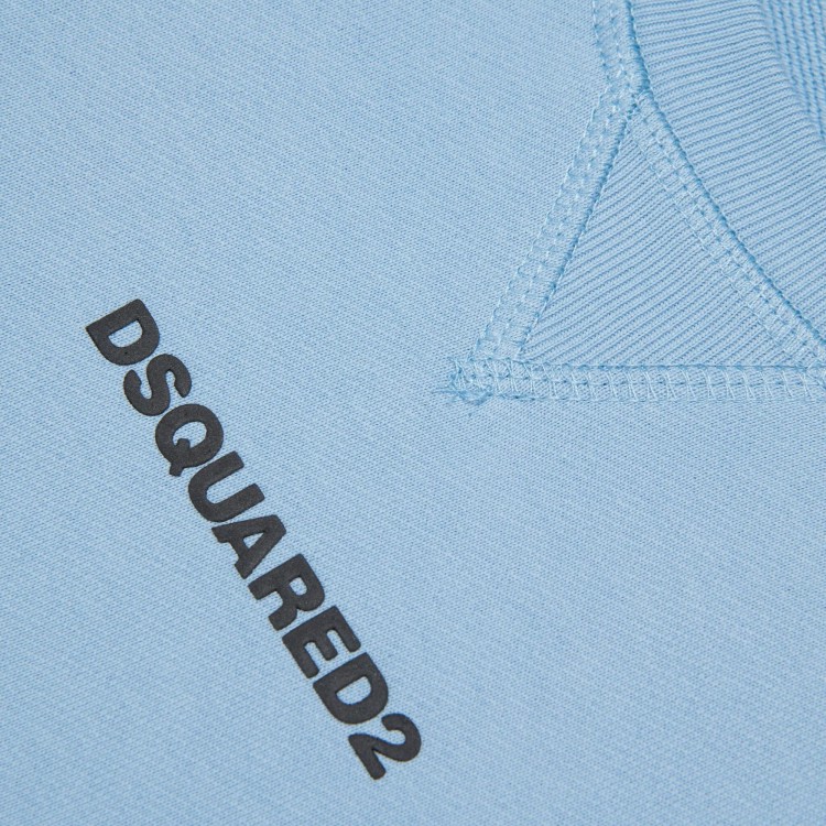 DSQUARED Felpa celeste con logo bambino