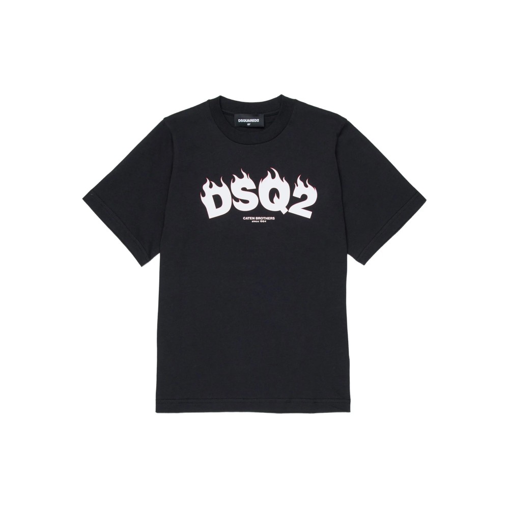 DSQUARED T-shirt nera con...
