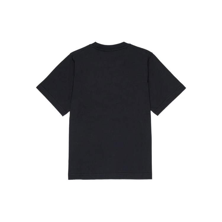 DSQUARED T-shirt nera con logo fiamme bambino