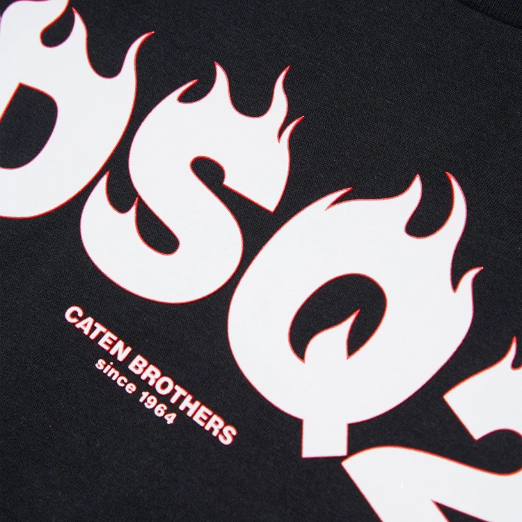 DSQUARED T-shirt nera con logo fiamme bambino