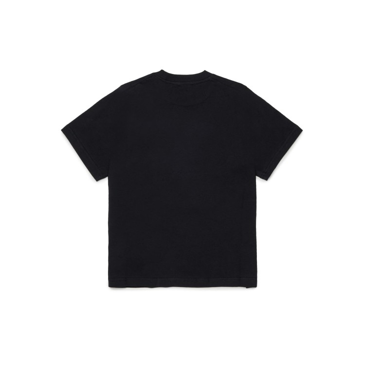 DSQUARED T-shirt nera con stampa logo bambino
