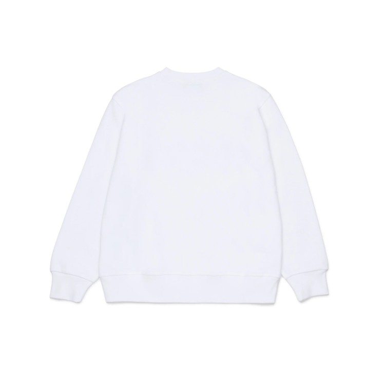 DSQUARED Felpa bianca con logo rosso bambino