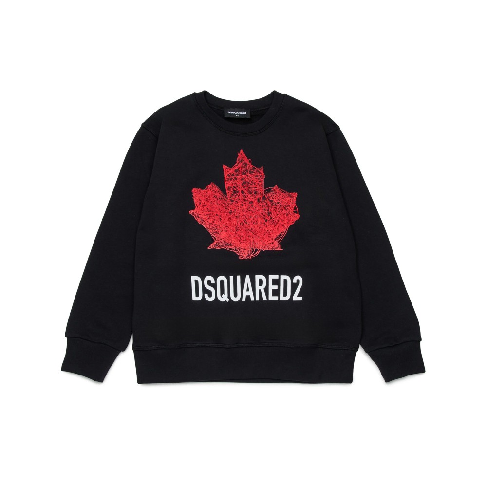 DSQUARED Felpa nera con...