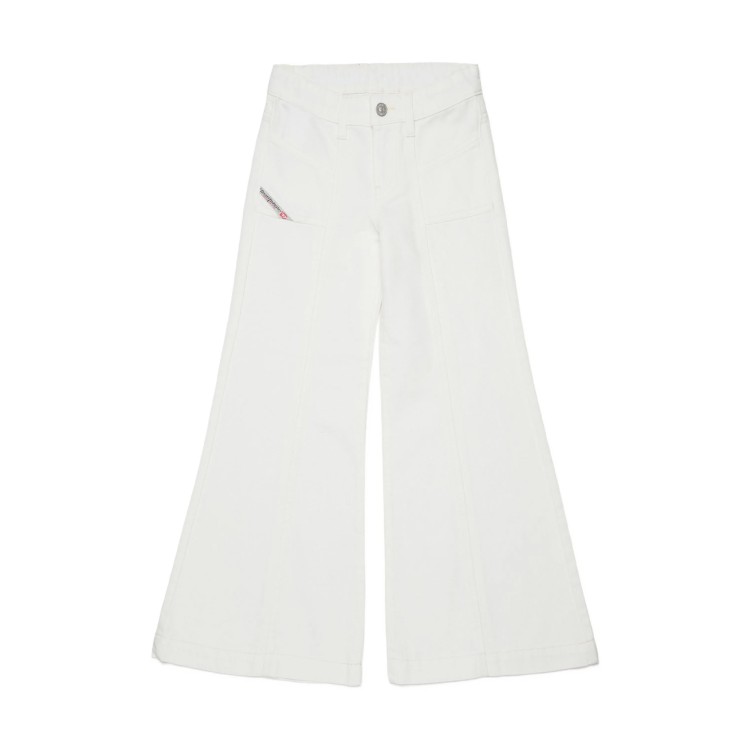 DIESEL Jeans bianchi a zampa bambina