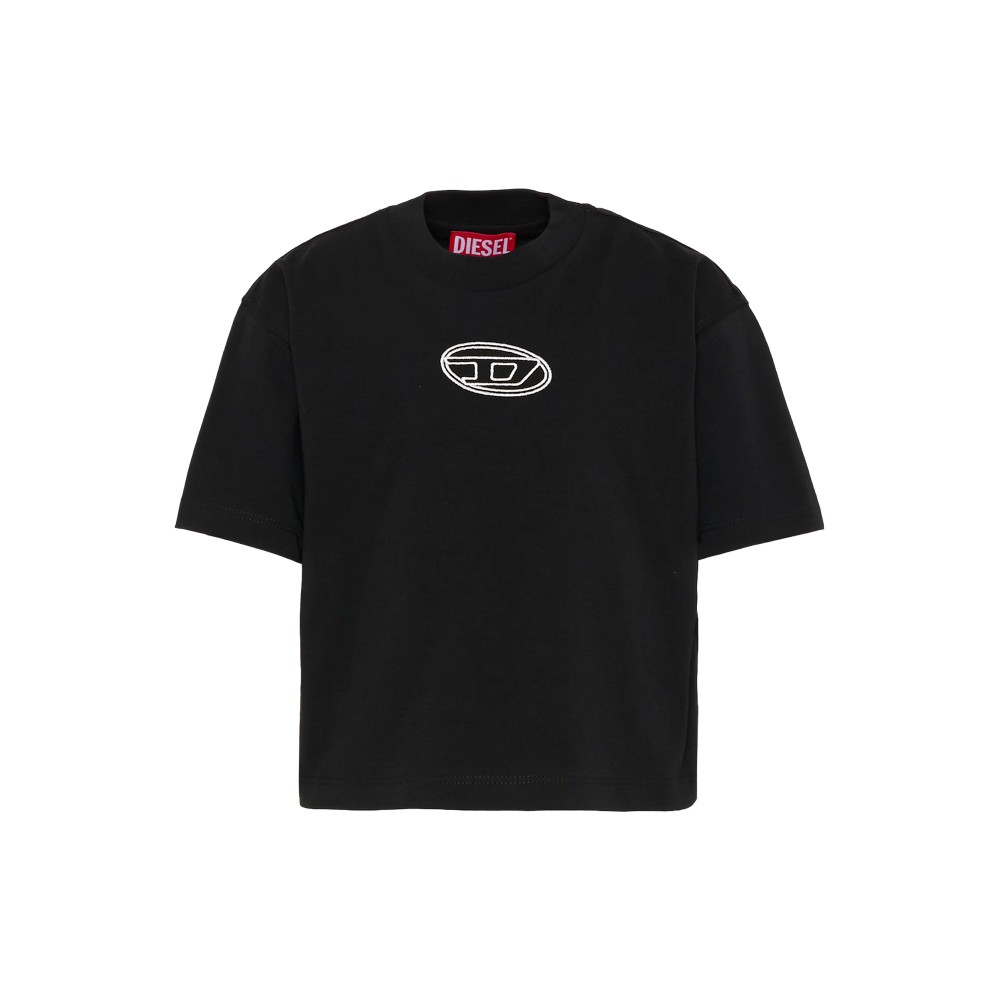 DIESEL T-shirt nera cropped...