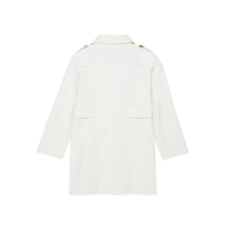 MAX&CO Trench bianco in cotone tecnico bambina