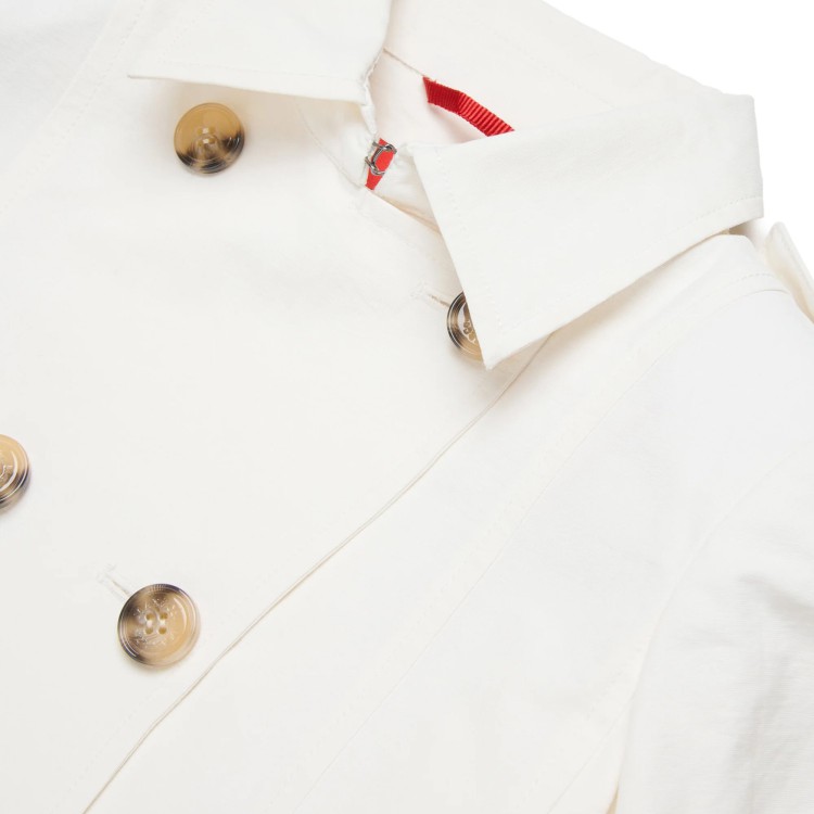 MAX&CO Trench bianco in cotone tecnico bambina