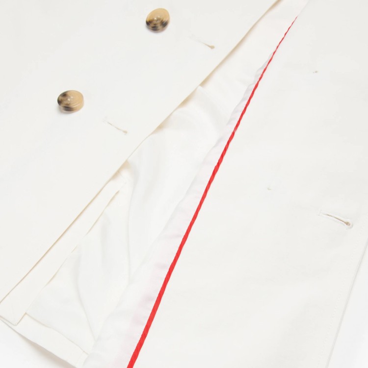 MAX&CO Trench bianco in cotone tecnico bambina