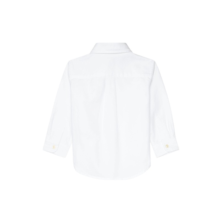 RALPH LAUREN Camicia bianca Oxford neonato