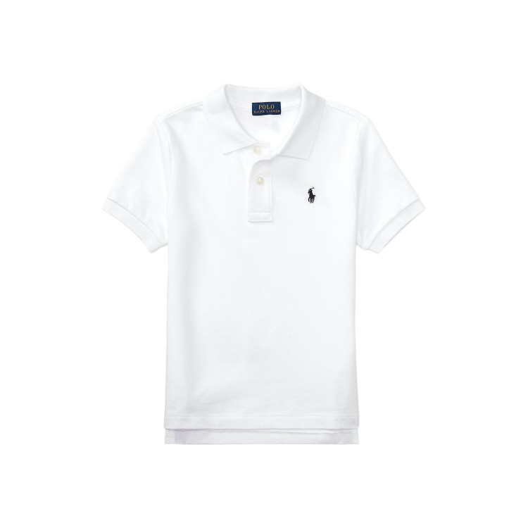 RALPH LAUREN Polo bianca in piqué bambino