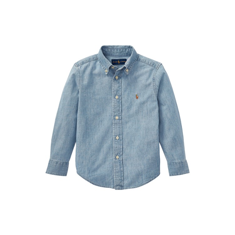 RALPH LAUREN Camicia in cotone chambray bambino