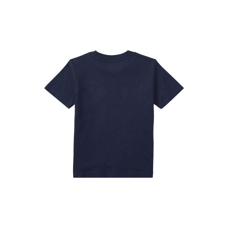RALPH LAUREN T-shirt navy Pony rosso bambini