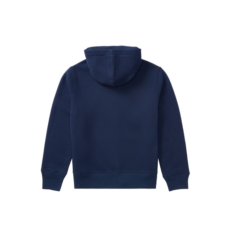 RALPH LAUREN Felpa blu navy full-zip bambini