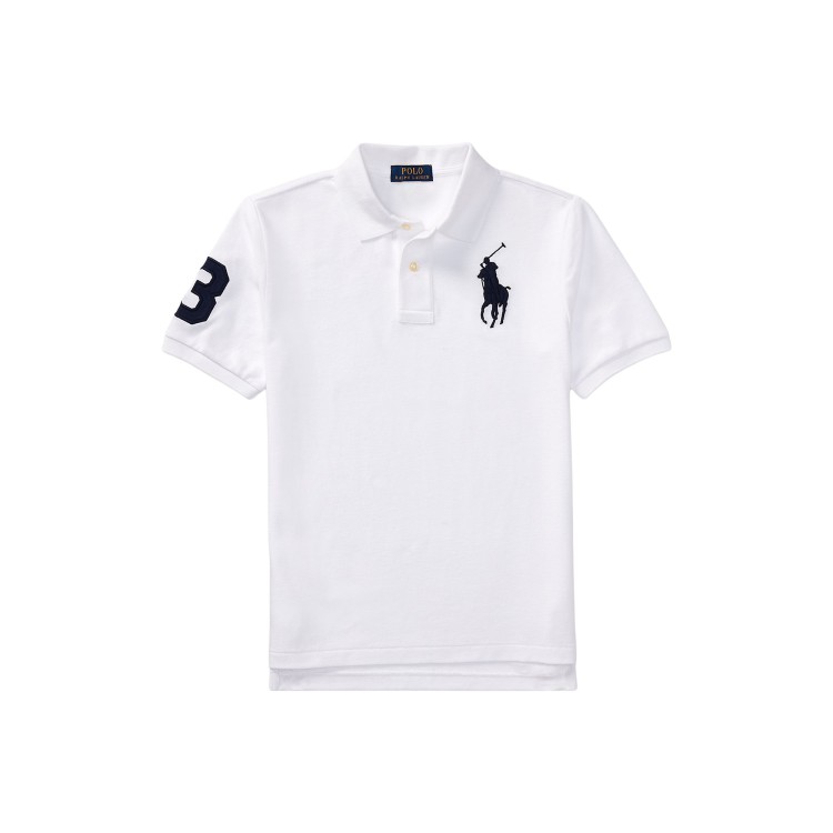 RALPH LAUREN Polo bianca in piqué Big Pony bambino