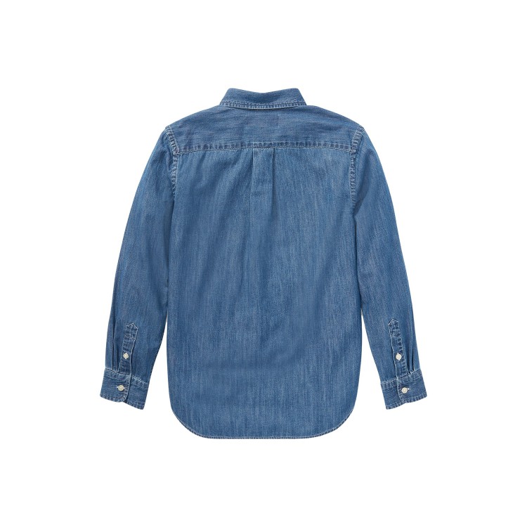 RALPH LAUREN Camicia in cotone chambray bambino