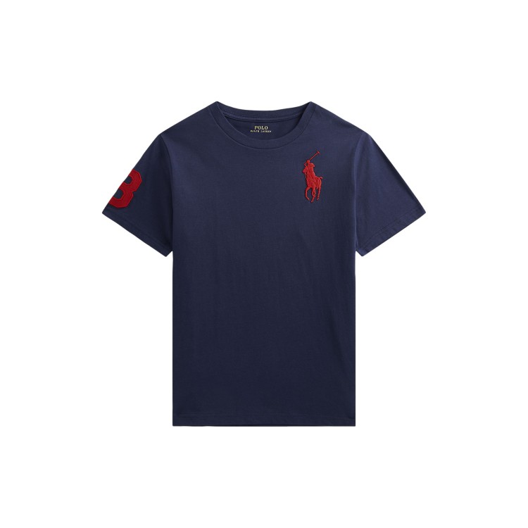 RALPH LAUREN T-shirt blu navy Big Pony bambini