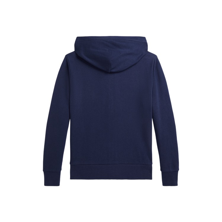 RALPH LAUREN Felpa blu navy Pony full-zip bambini