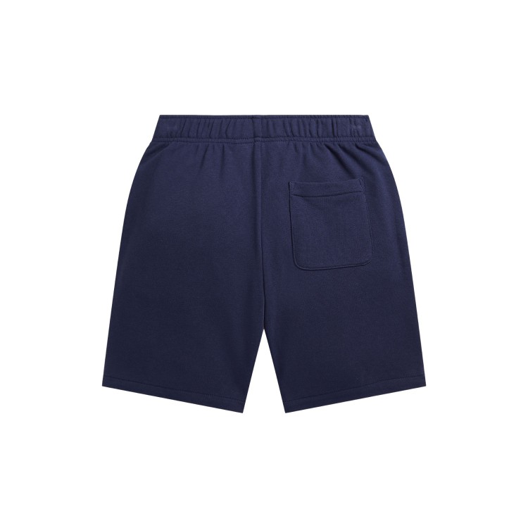 RALPH LAUREN Pantaloncini blu navy in felpa bambino