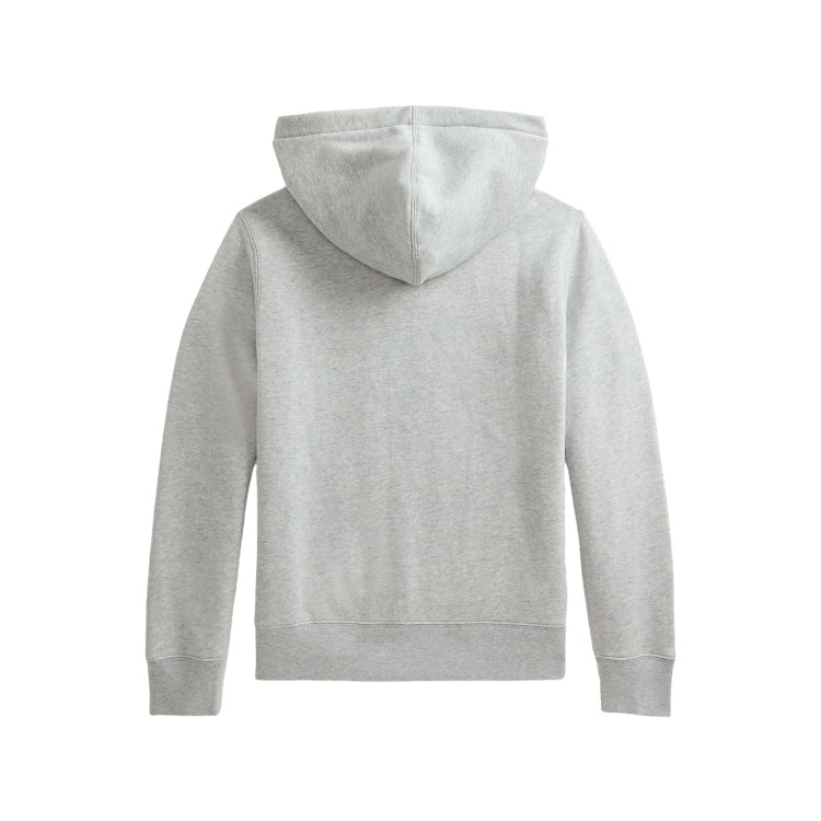 RALPH LAUREN Felpa grigia con cappuccio bambini