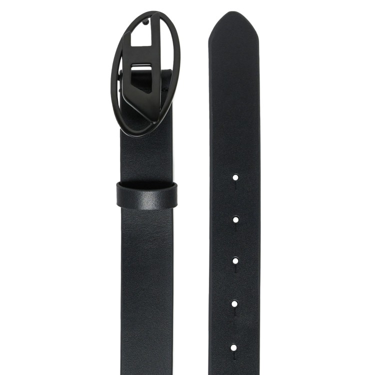 DIESEL Cintura nera con fibbia logata bambini