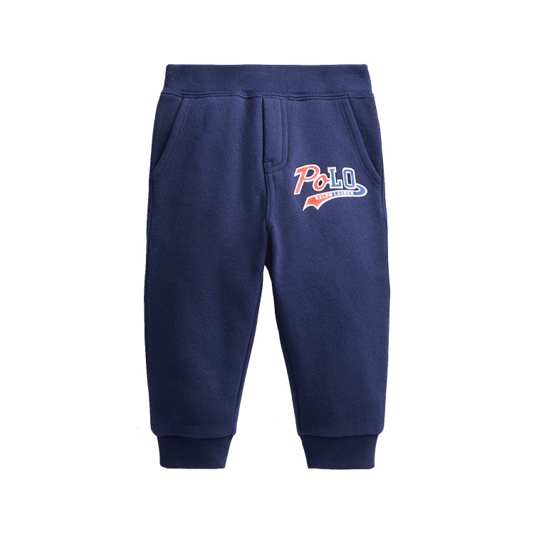 RALPH LAUREN Pantalone blu neonato