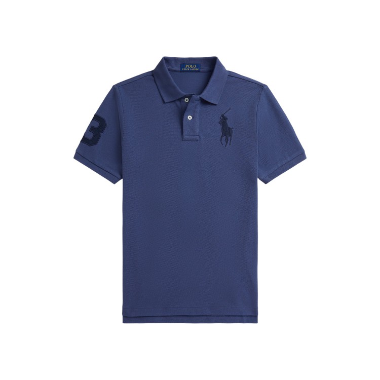RALPH LAUREN Polo blu navy in piqué Big Pony bambino