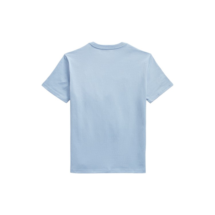 RALPH LAUREN T-shirt celeste Big Pony bambini
