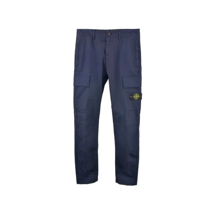 STONE ISLAND Pantaloni blu navy regular bambino