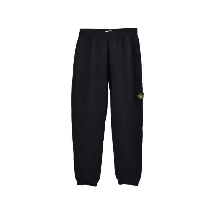 STONE ISLAND Pantaloni neri in felpa bambini