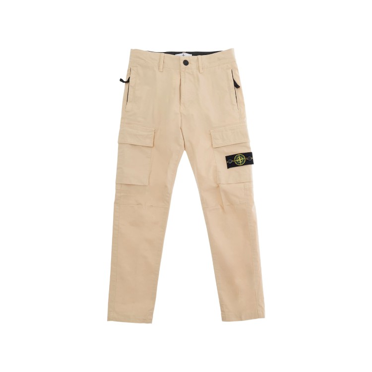 STONE ISLAND Pantaloni beige regular bambino