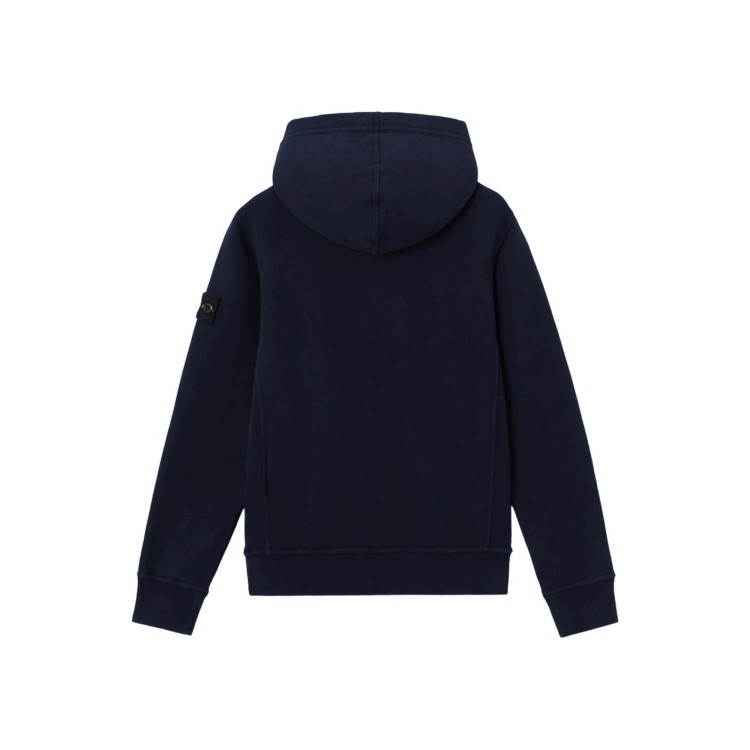 STONE ISLAND Felpa blu navy full-zip bambini