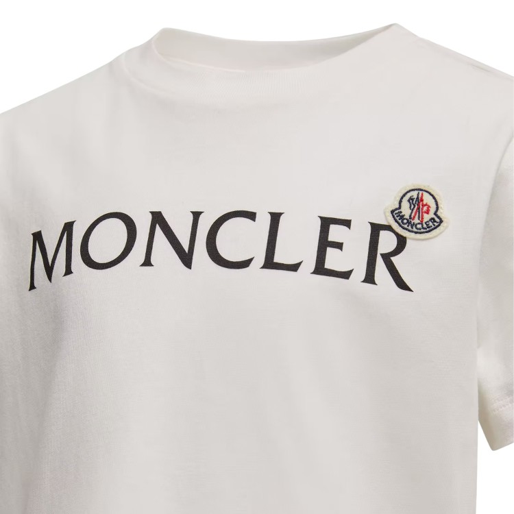 MONCLER T-shirt bianca con logo bambini