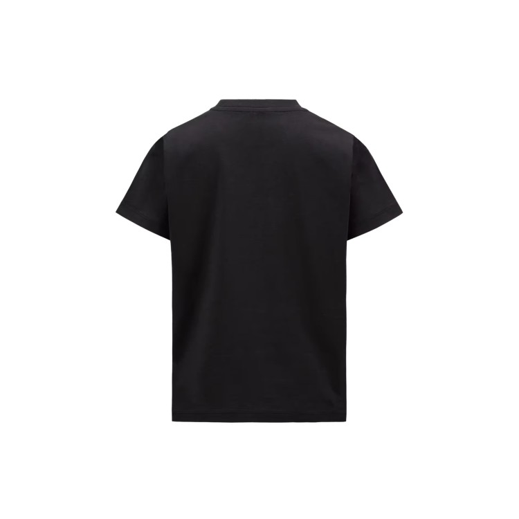 MONCLER T-shirt nera con logo bambini