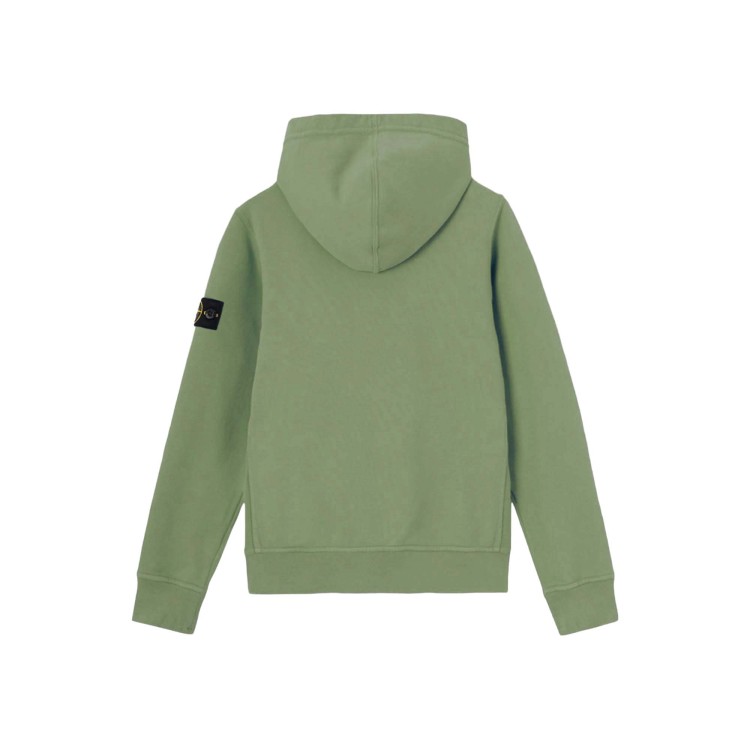 STONE ISLAND Felpa verde full-zip bambini