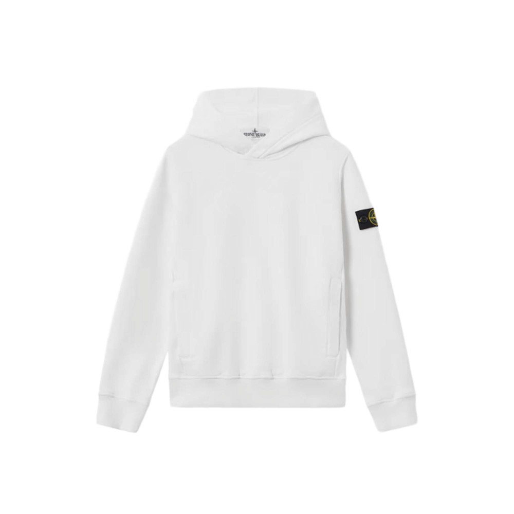STONE ISLAND Felpa bianca...